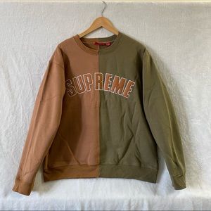 SUPREME Split Crewneck Brown
